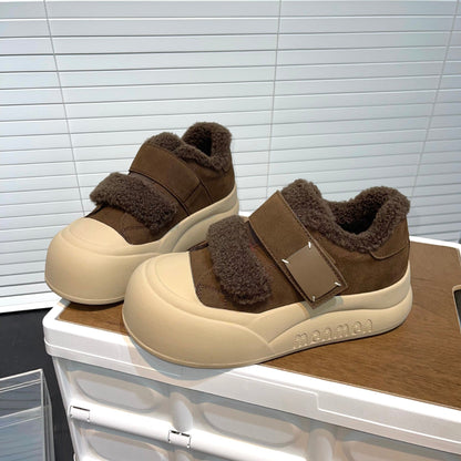 Damen Sneaker Bequem Kuschelig Verstellbar