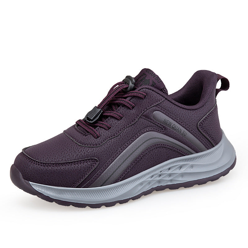 Damen Sneaker Sportlich mit Schnellschnürsystem Schwarz
