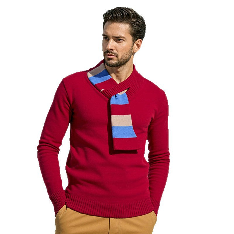 Herren eleganter Pullover mit modernem V-Ausschnitt und feinen Rippdetails BerlinGlamour.