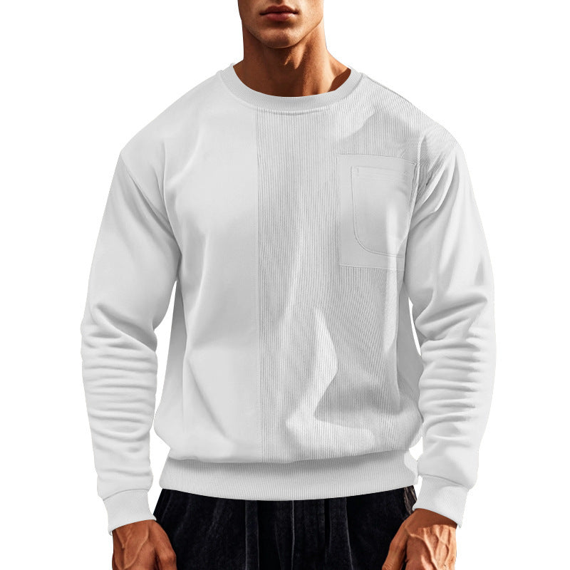 Herren Sweatshirt Sportlich mit Tasche und Logo