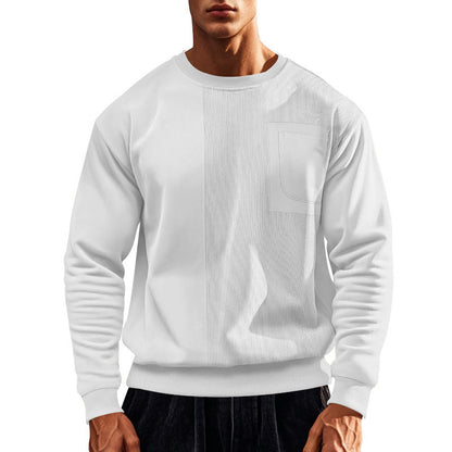 Herren Sweatshirt Sportlich mit Tasche und Logo