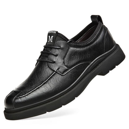 Herren Leder Schnürschuhe Bequem Rutschfest Modern