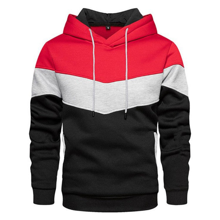 Herren Hoodie Sportlich Geometrisches Design Grau