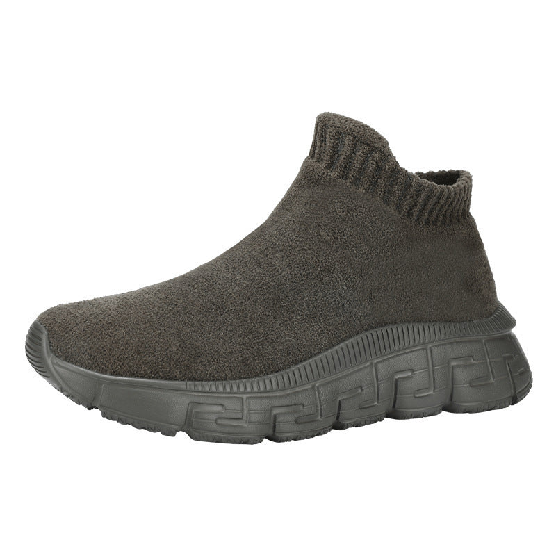 Damen Sneaker Bequem Stretch Weite Passform Hochhackig