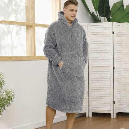 Herren Hoody Mantel Kuschelig Warm Winter