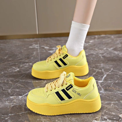 Damen Sneaker Plattform Sportlich Atmungsaktiv - BerlinGlamour