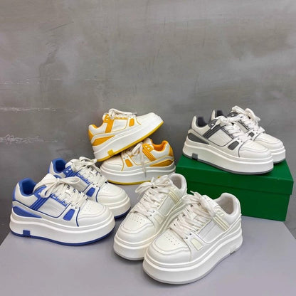 Damen Plattform Sneaker Bequem Dämpfung Modern