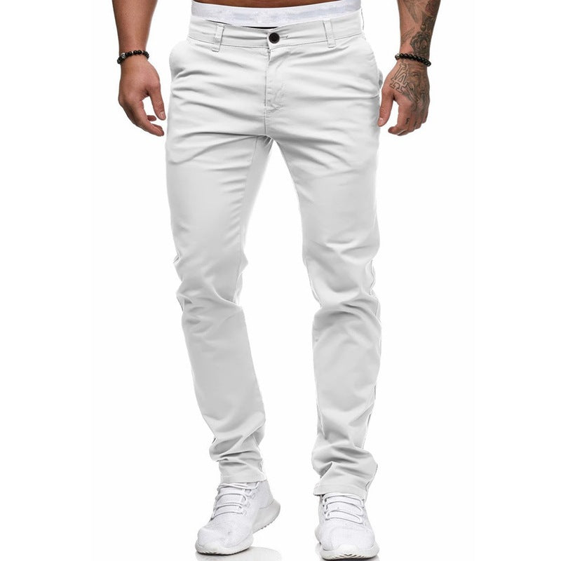 Herren Chino-Hosen Slim Fit Maßgeschneidert Elegant