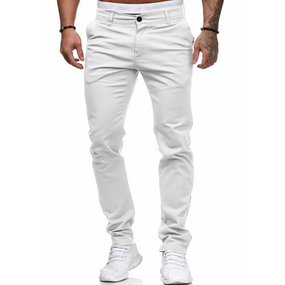 Herren Chino-Hosen Slim Fit Maßgeschneidert Elegant