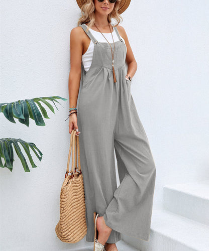 Damen Latzhose Weite Bequem Verstellbar Elegant