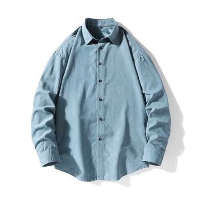 Herren Langarmhemd Weiches Baumwollhemd Berlin Stil