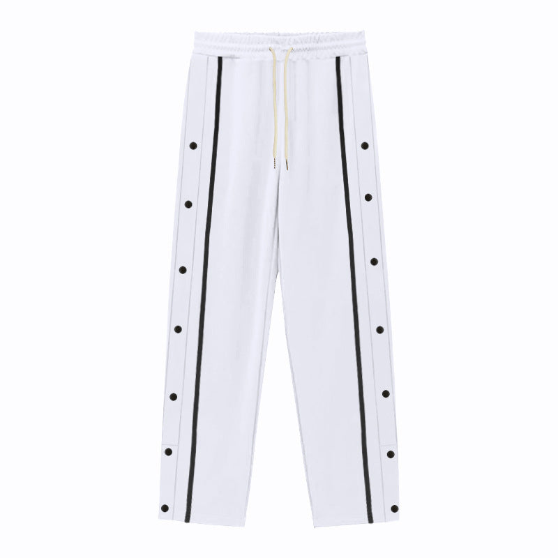 Herren Sporthose Atmungsaktiv mit Druckknopf Stretch
