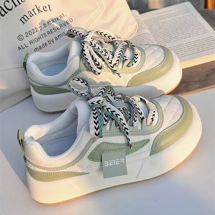 Damen Sneaker Quilted Design Fersenstabilität Modisch