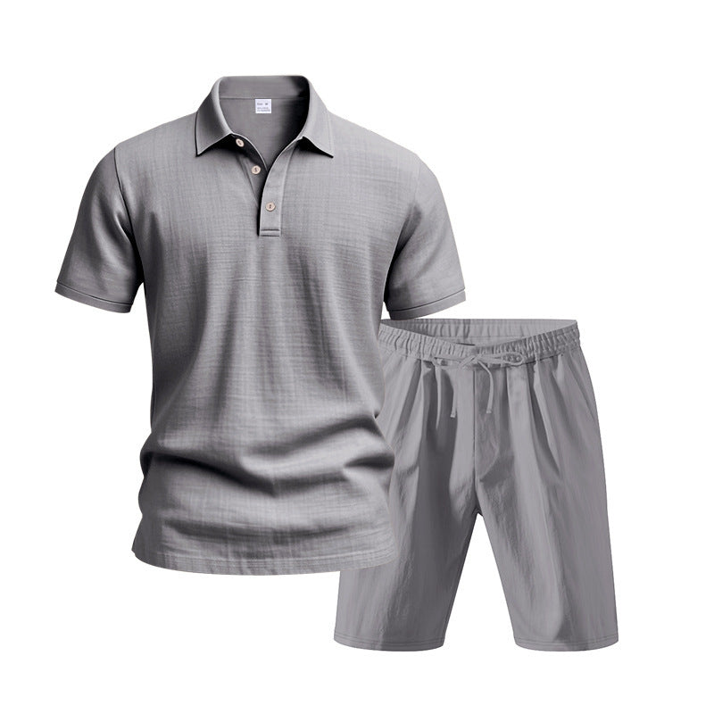 Herren Sport-Outfit Polohemd Kurze Hosen Sommer