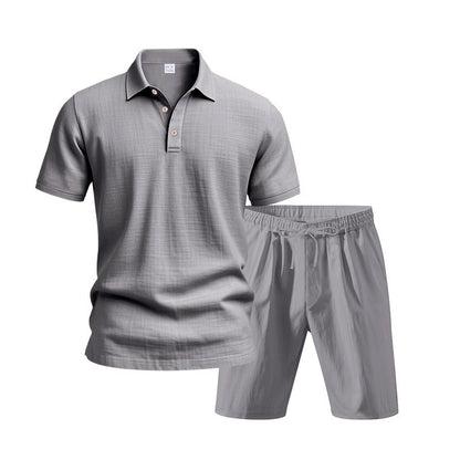 Herren Sport-Outfit Polohemd Kurze Hosen Sommer