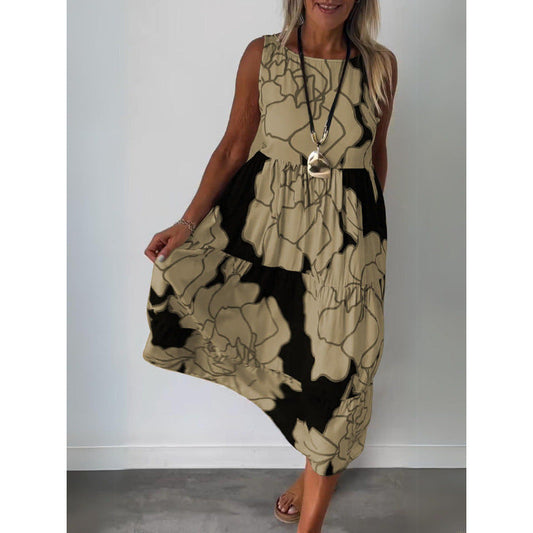 BerlinGlamour Modisches Trägerkleid mit Print