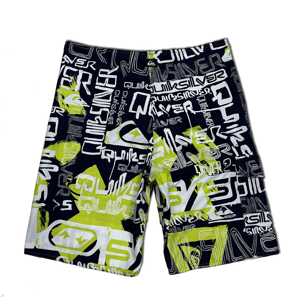 Herren Badeshorts Elastisch Mit Grafikdesign