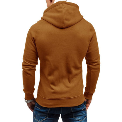 Herren Hoodie Funktionstaschen Reißverschluss Modern