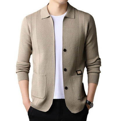 Strickcardigan Herren Lässig Strukturiert Modern