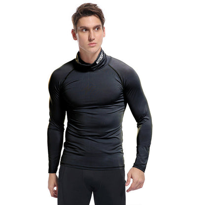 Herren Langarmshirt Stehkragen Kompressor Hemd Modern