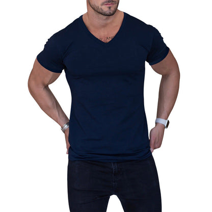 Herren T-Shirt V-Ausschnitt Weich Baumwolle Berlin Style