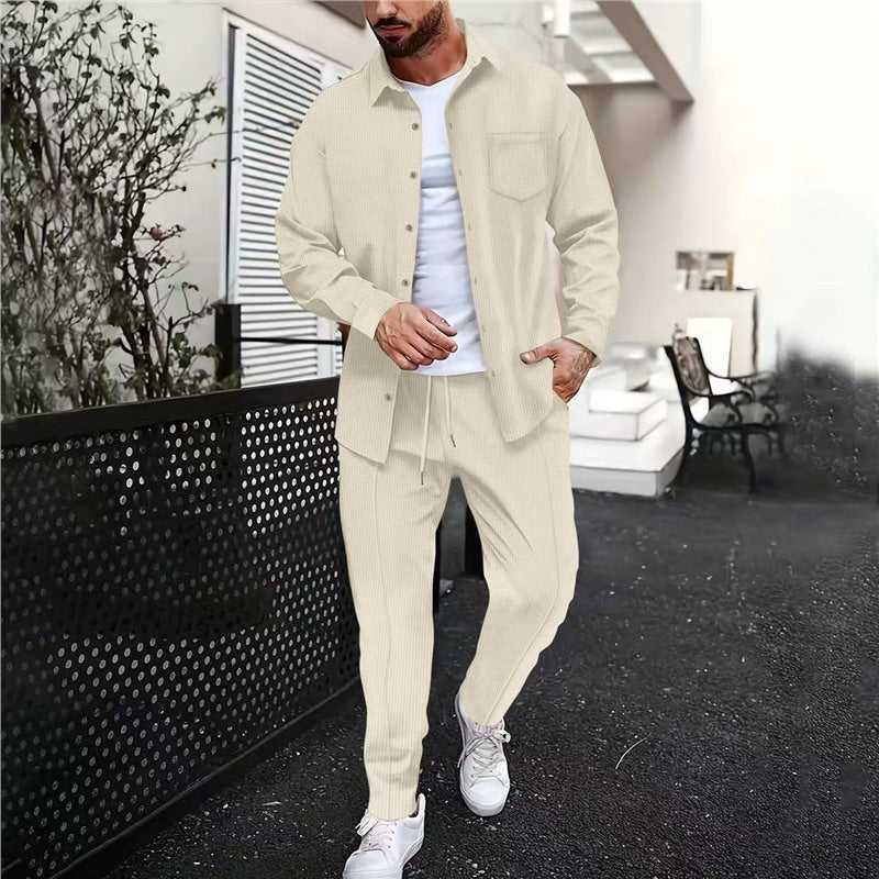 Herren Freizeit Set Leger Hemd Hose Berlin Style