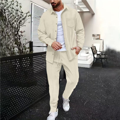 Herren Freizeit Set Leger Hemd Hose Berlin Style