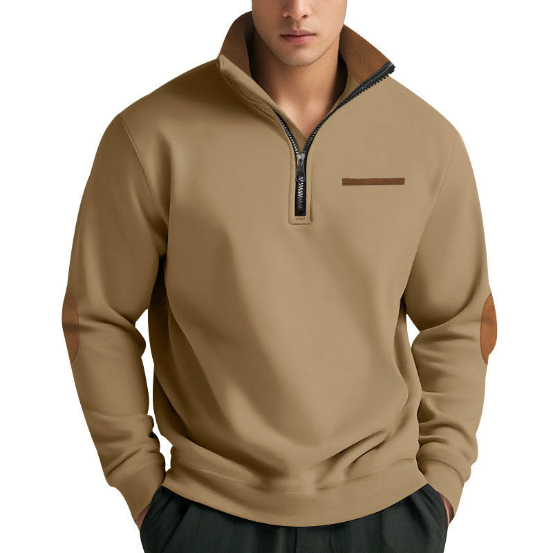 Herren Sweatshirt Stehkragen Reißverschluss Modisch Hochwertig