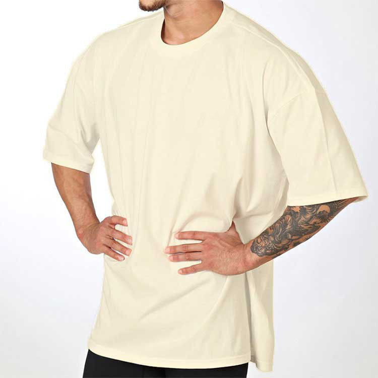 Herren T-Shirt Oversized Baumwolle Rundhals