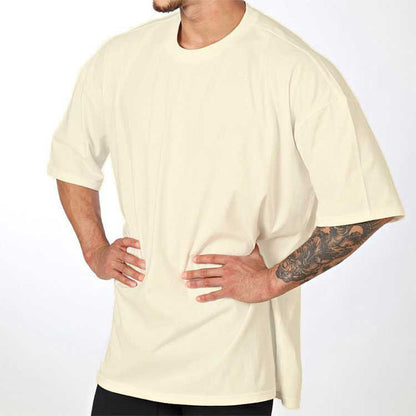 Herren T-Shirt Oversized Baumwolle Rundhals