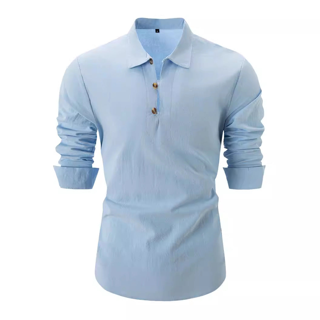 Herren Langarmhemd Elegantes Knopfhemd Modern Slimfit