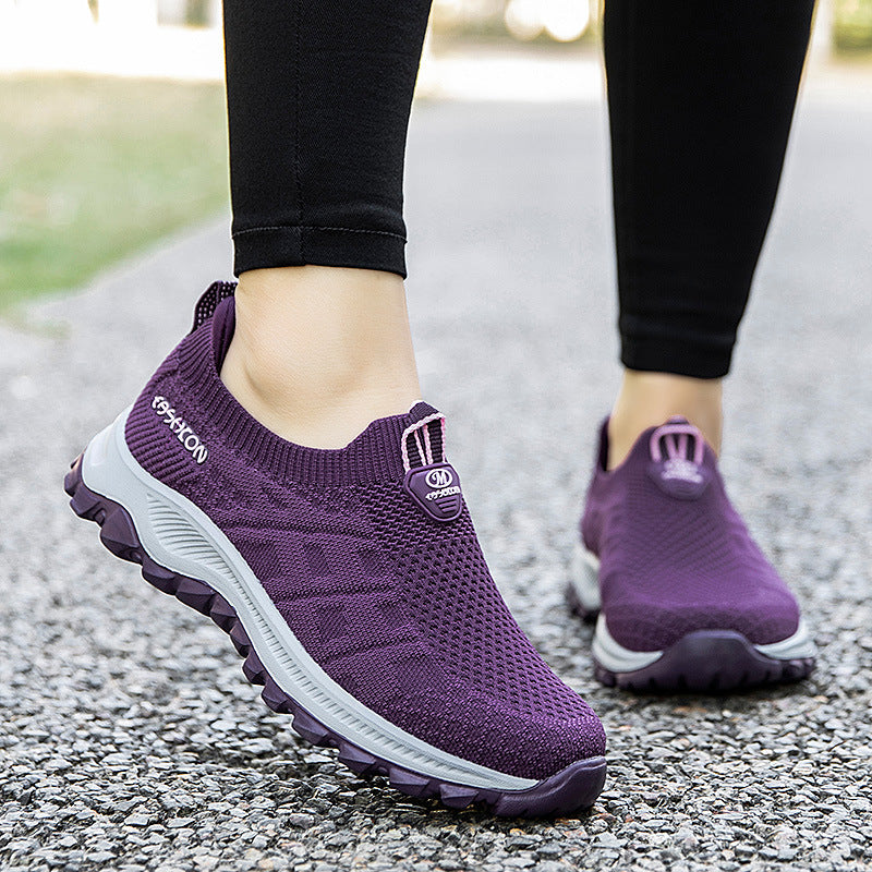 Damen Laufschuhe Komfortabel Atmungsaktiv Slip-On Sneaker