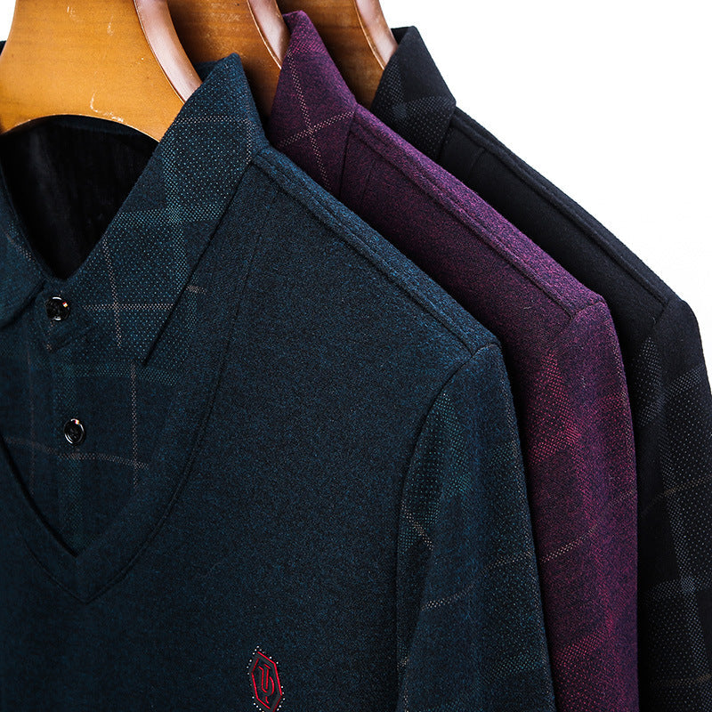 Herren Pullover V-Ausschnitt Strukturiert Elegante Oberbekleidung
