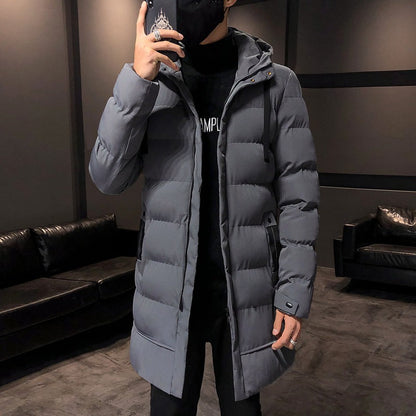 Herren Winterparka Isoliert Pufferjacke Kapuze Warm