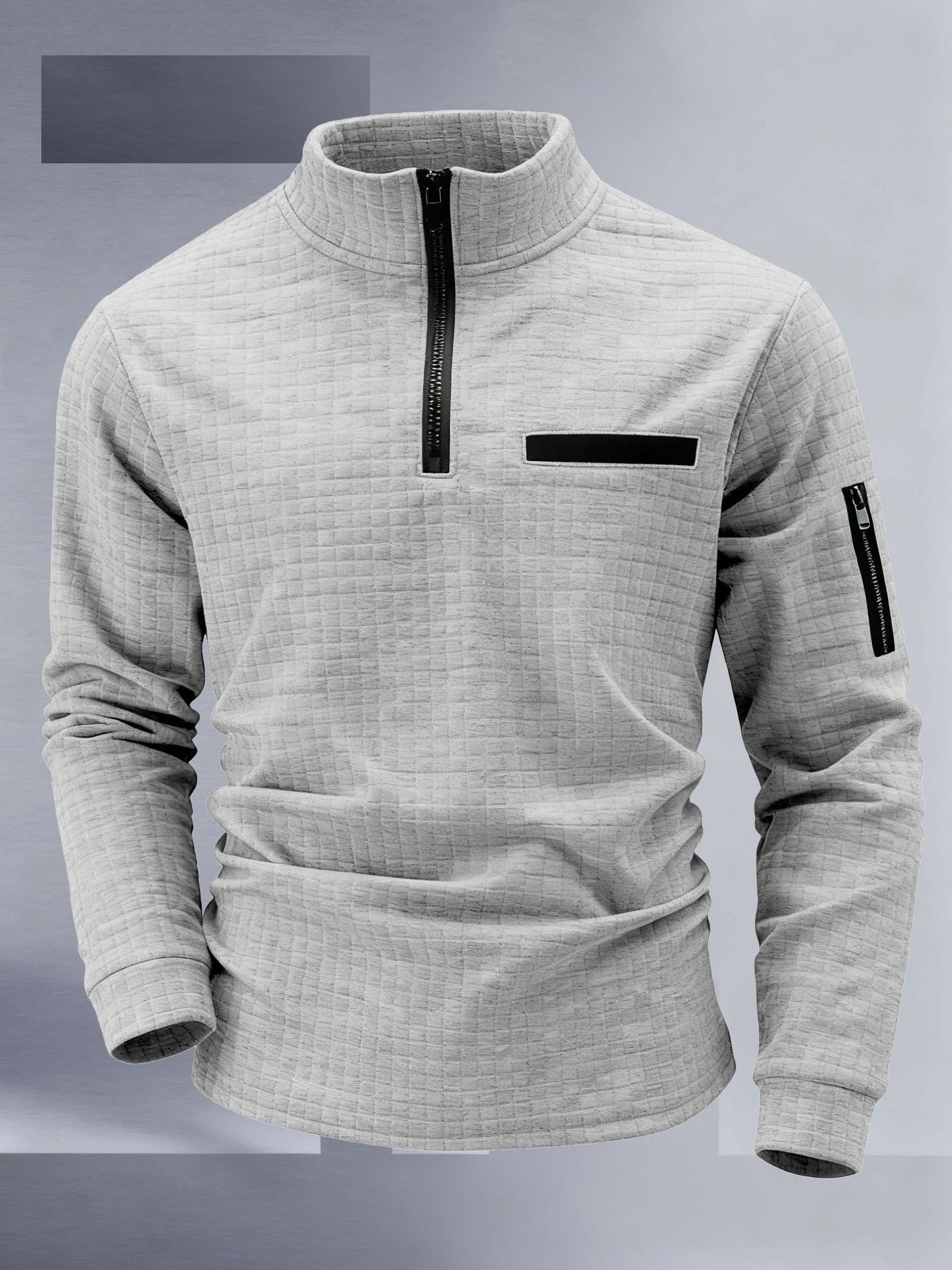 Herren Pullover Stehkragen Modern Glamour Style