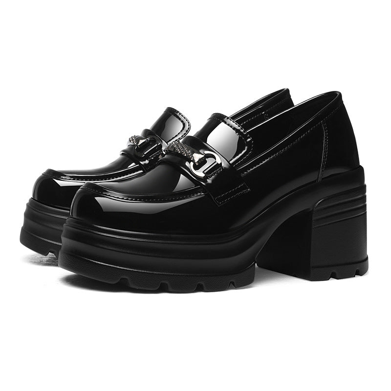 Damen Plateau Schuhe Hochzeit Schuhe mit Schnalle Glitzer