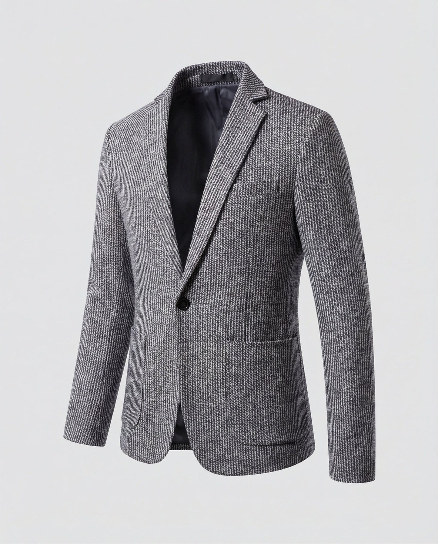 Herren Blazer Streifen Modern Slim Fit