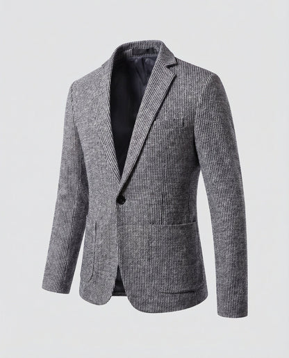 Herren Blazer Streifen Modern Slim Fit