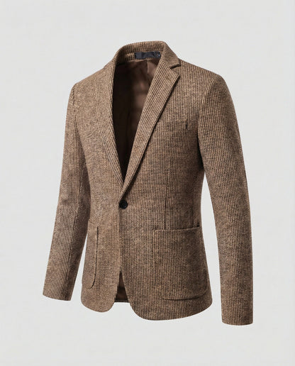 Herren Blazer Streifen Modern Slim Fit