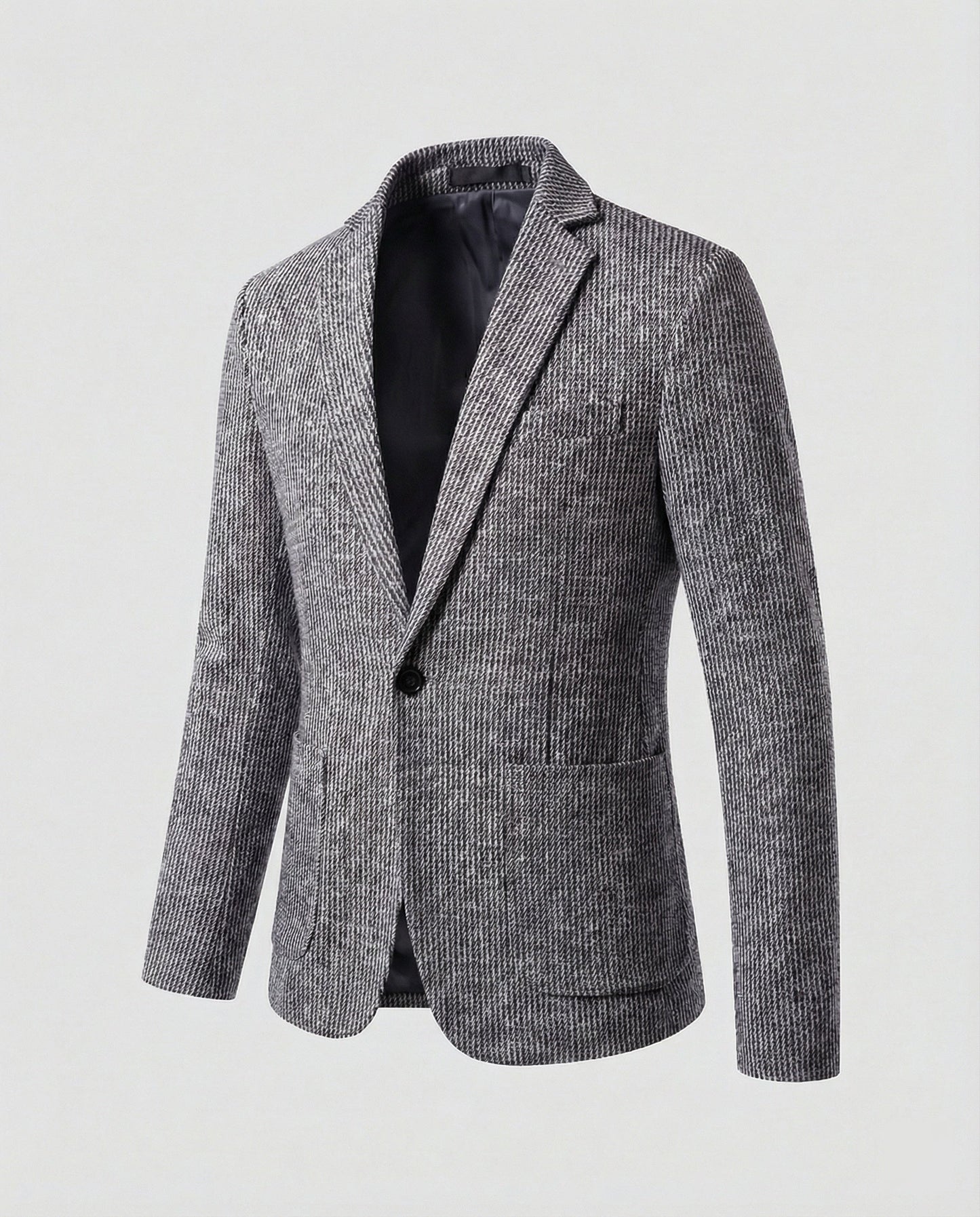 Herren Blazer Streifen Modern Slim Fit