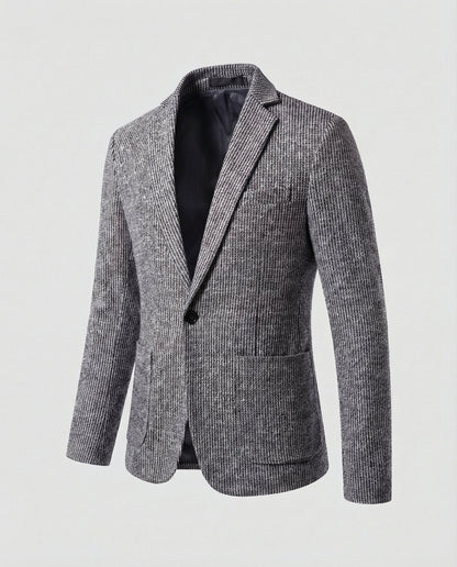 Herren Blazer Streifen Modern Slim Fit