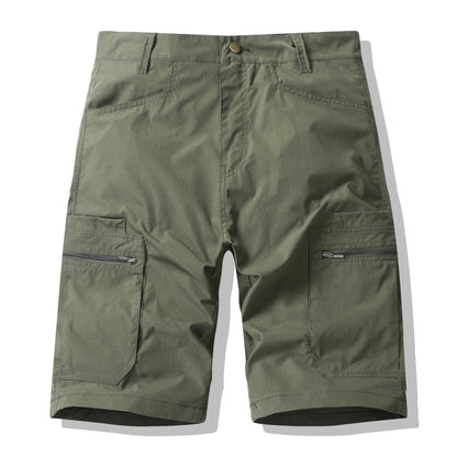 Herren Cargoshorts Funktionshose Reißverschluss Taschen Outdoor