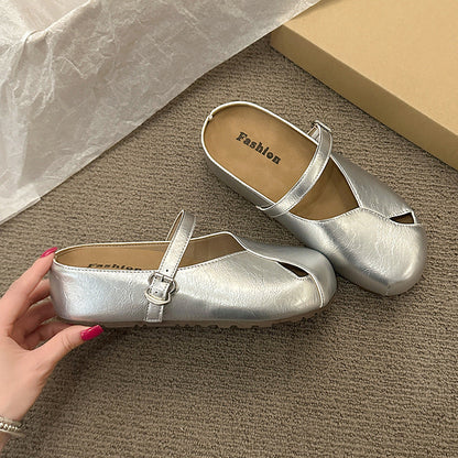 Damen Clogs Bequem Verstellbarer Riemen Breiter Zeh