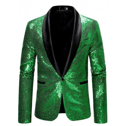 Herren Funktionsjacke Glitzer Pailletten Winterjacke