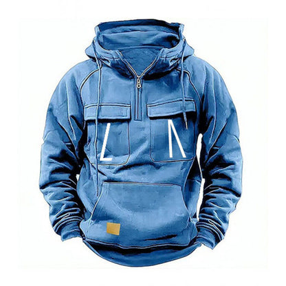 Herren Kapuzenpullover Modern mit Taschen Schnitt