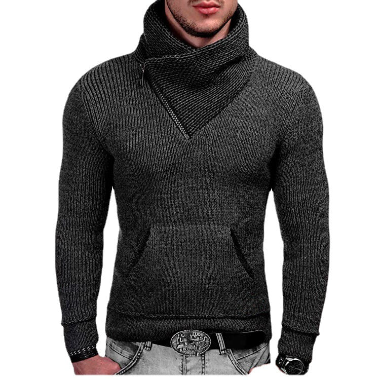 Herren Kapuzenpullover Langarm Strick Design Modern