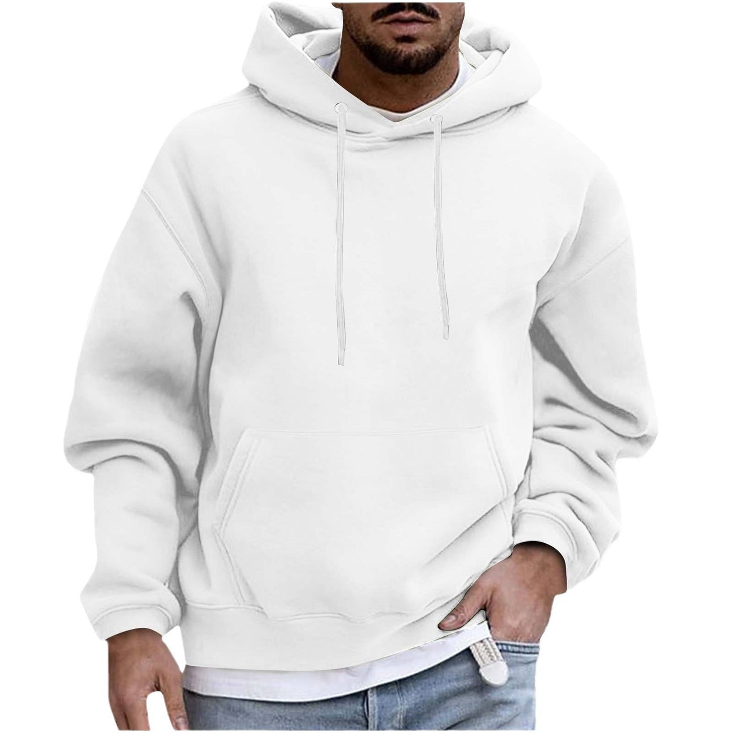 Herren Kapuzenpullover Oversized mit Kängurutasche