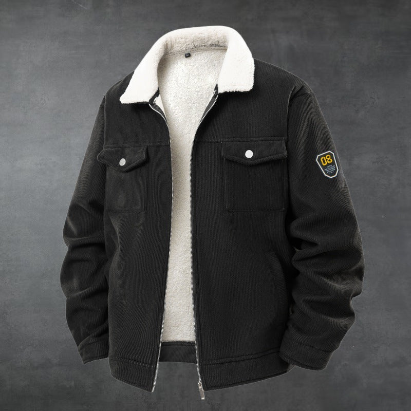 Herren Feldjacke Warm Isoliert Winterjacke Mit Futter