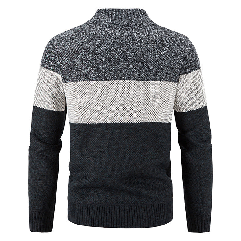 Herren Strickjacke Modern Karo Innenausstattung Zipper