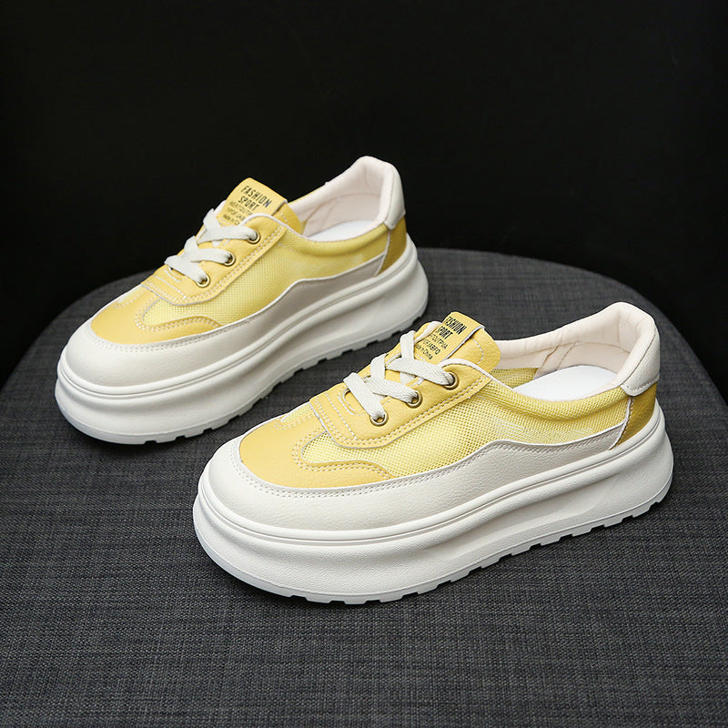 Damen Sneaker Sportlich Trendy Weiße Schuhe